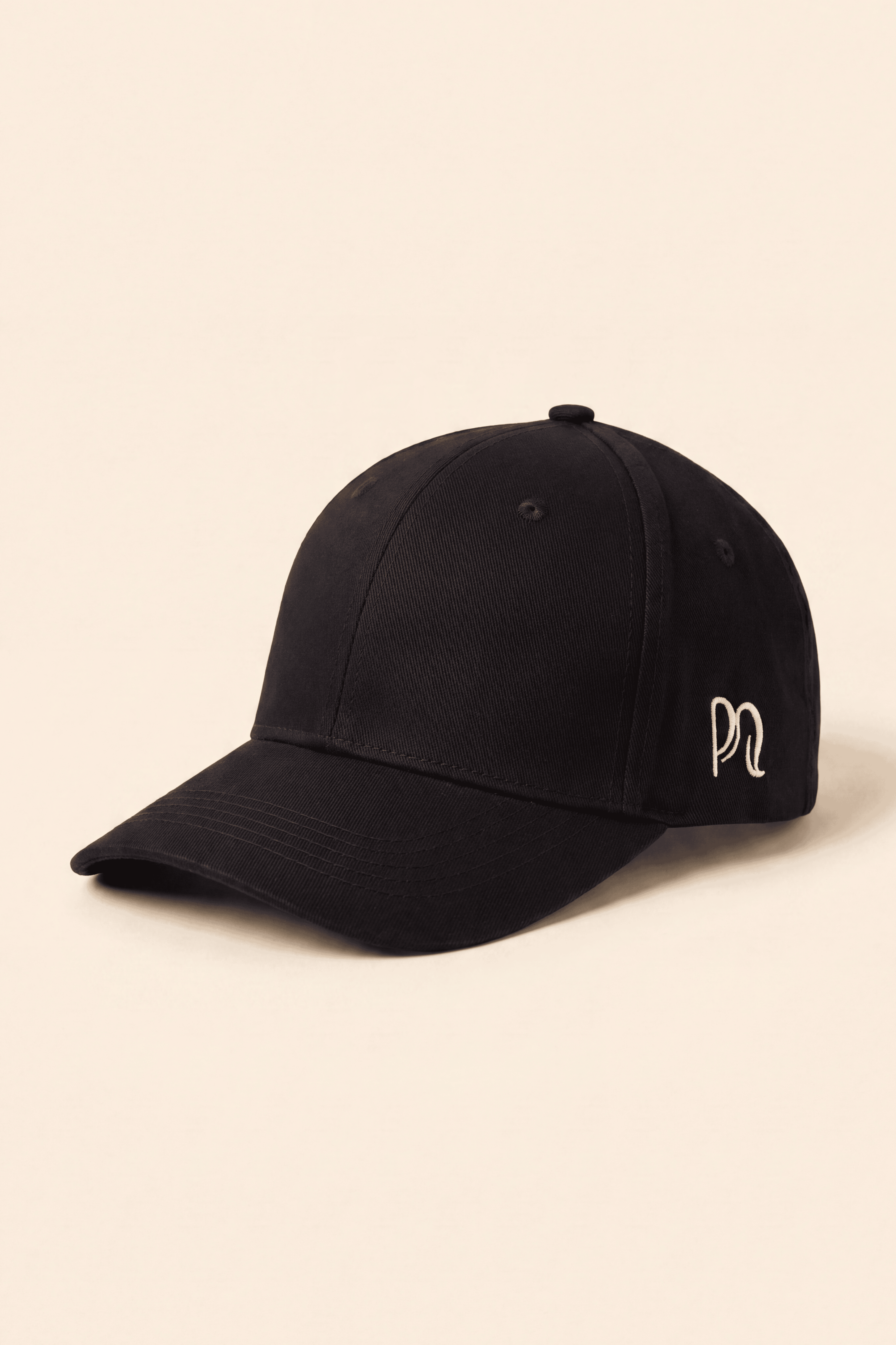 Midnight Black Ponyte Cap