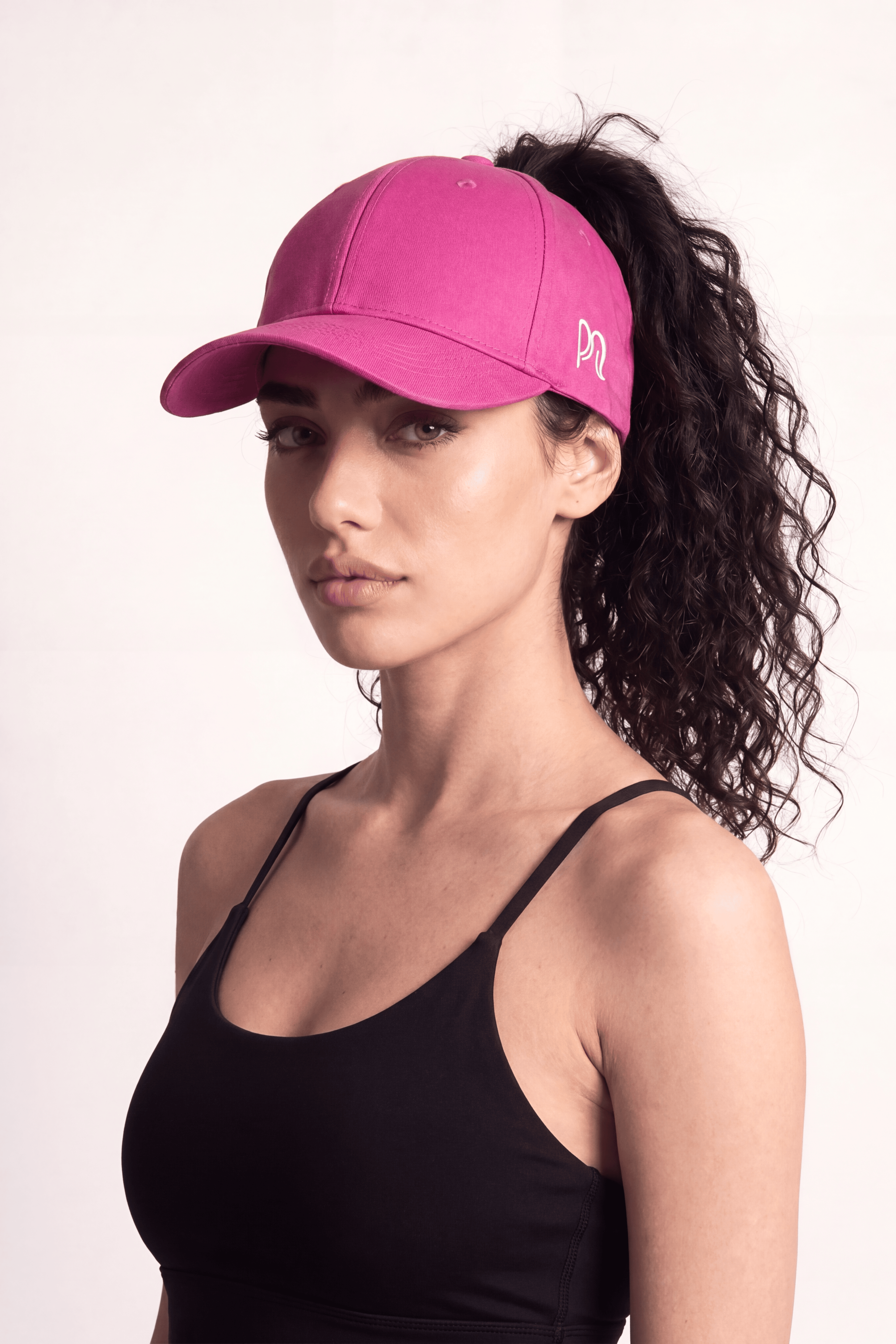 Electric Fuchsia Ponyte Cap