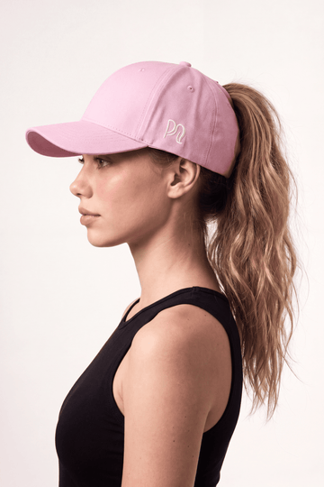 Bloom Pink Ponyte Cap