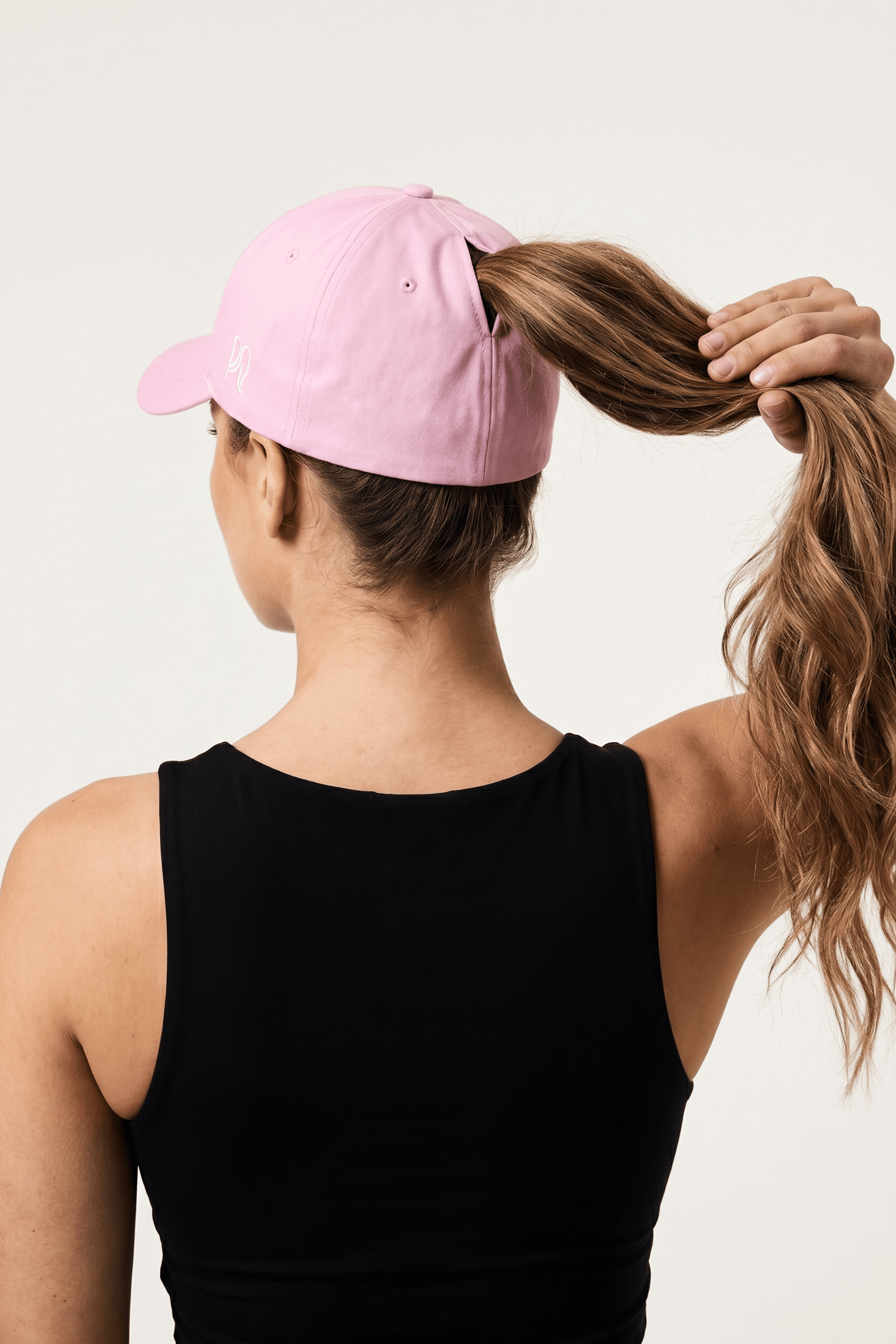 Bloom Pink Ponyte Cap