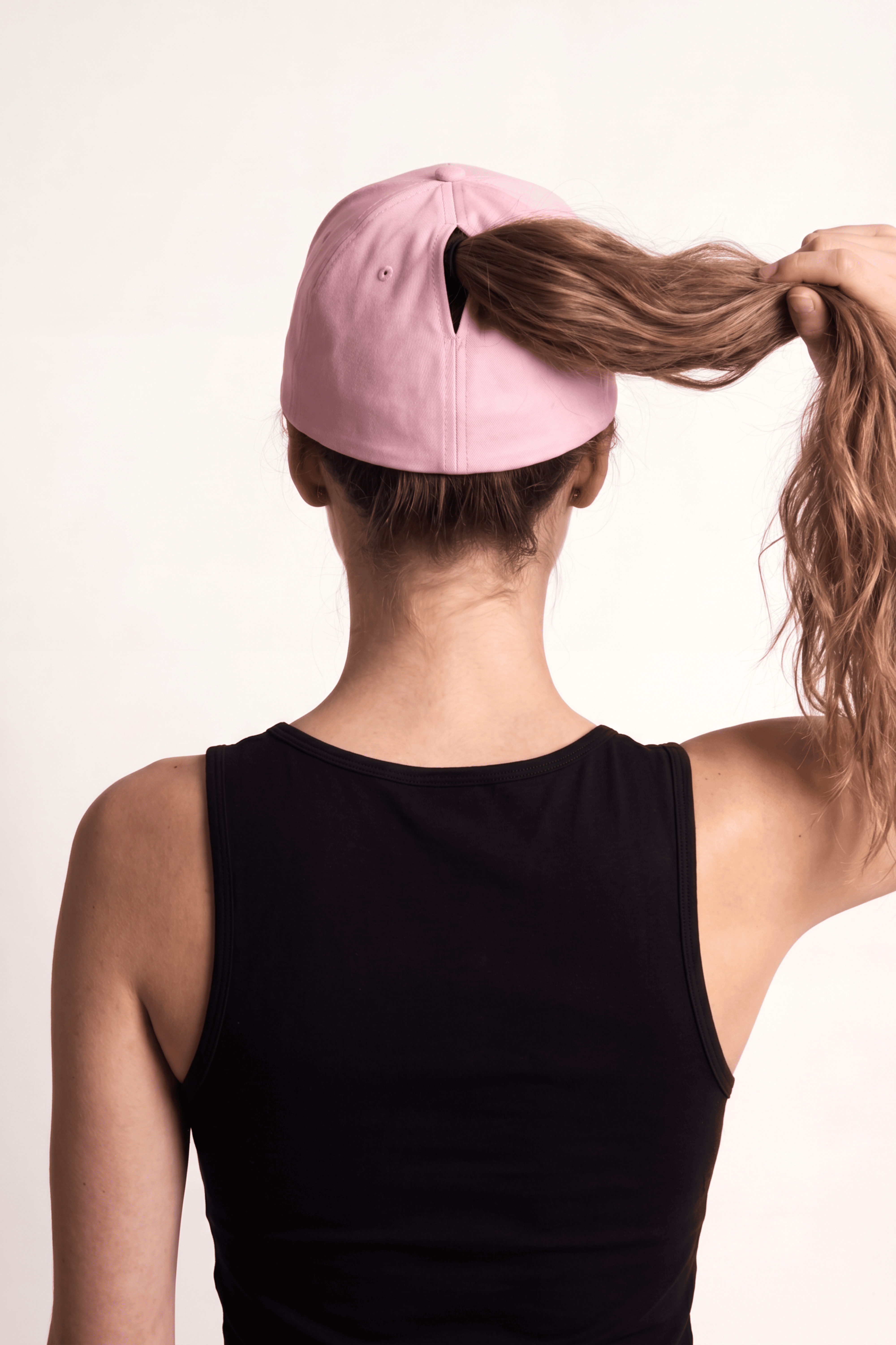 Bloom Pink Ponyte Cap