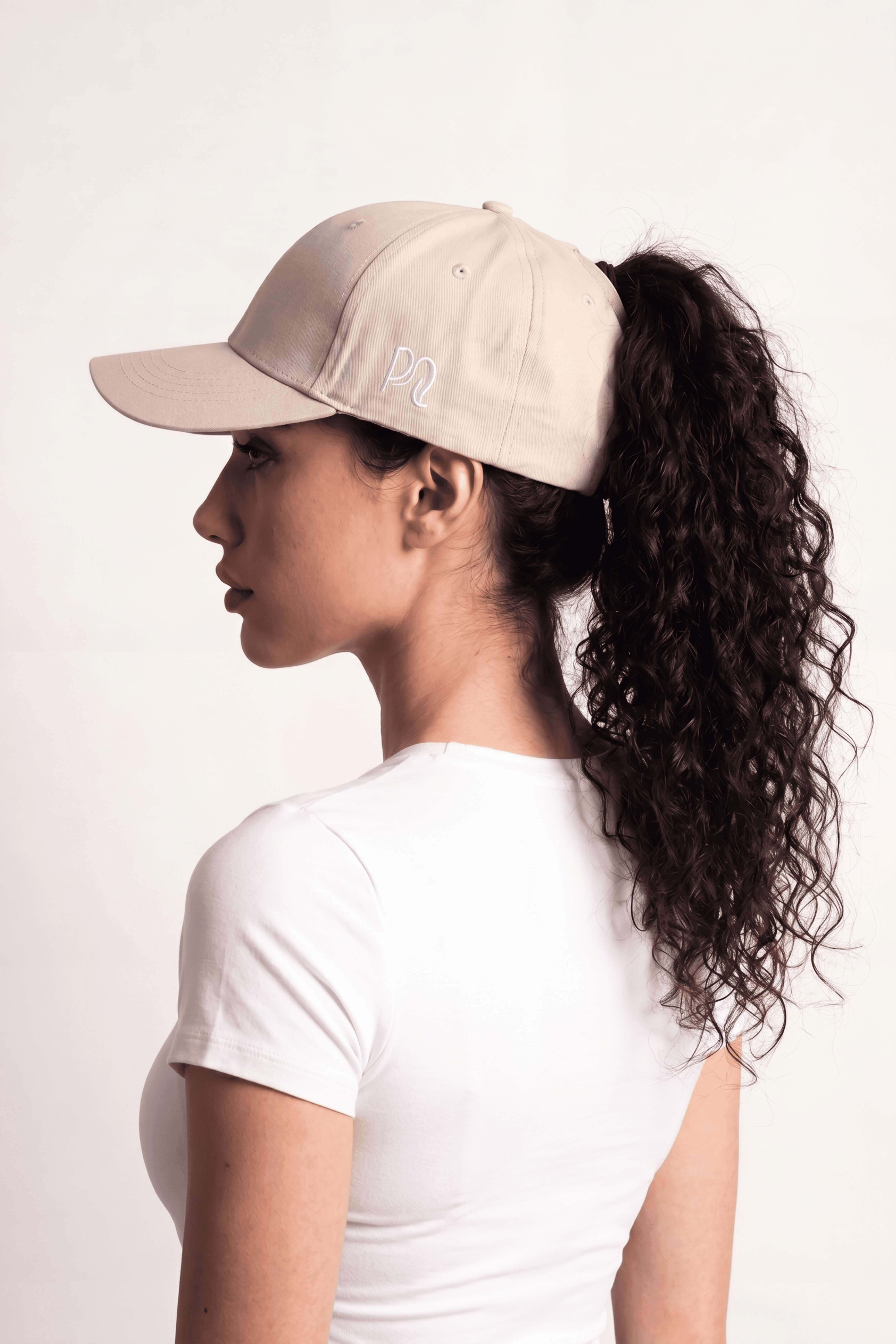 Sand Beige Ponyte Cap