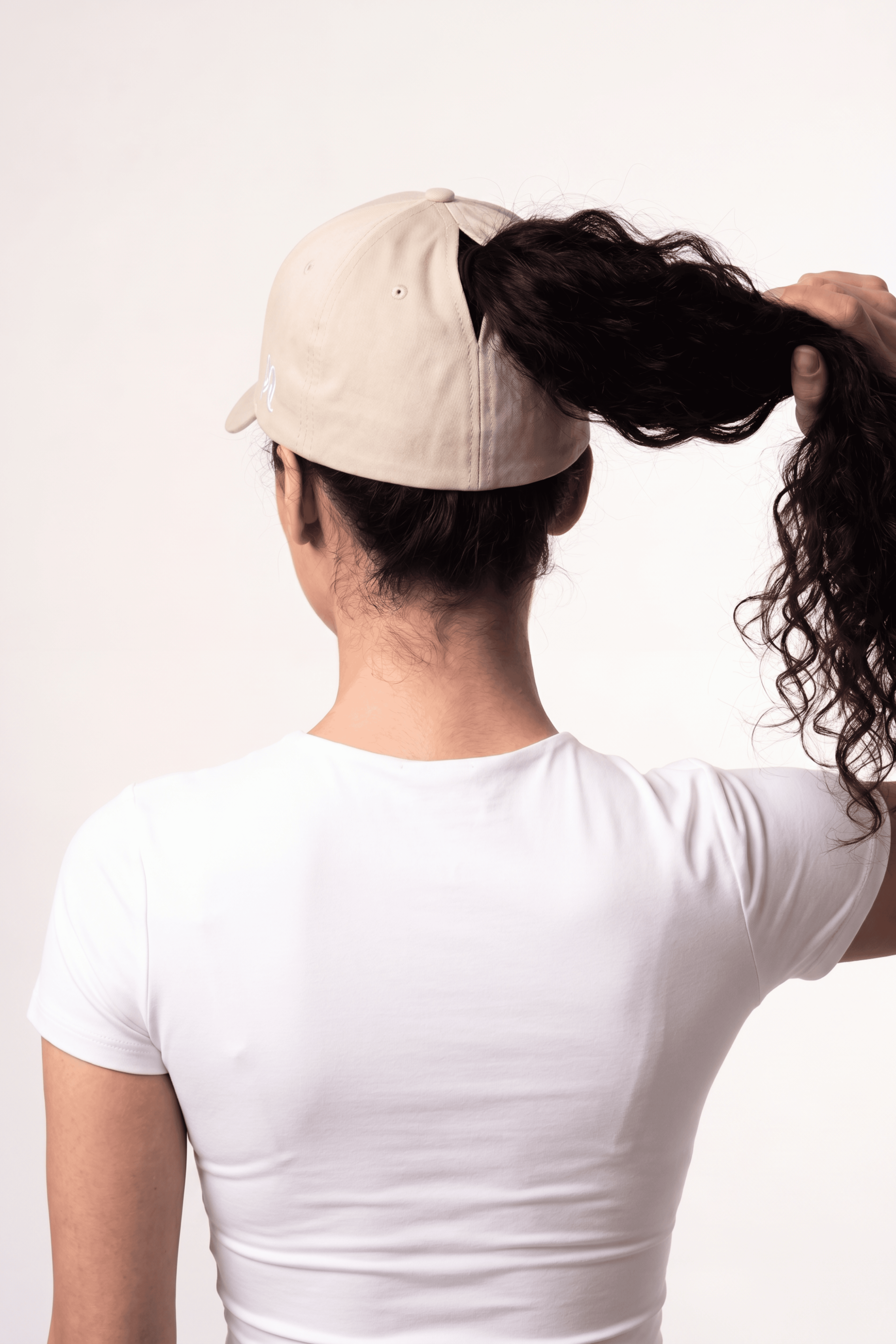 Sand Beige Ponyte Cap
