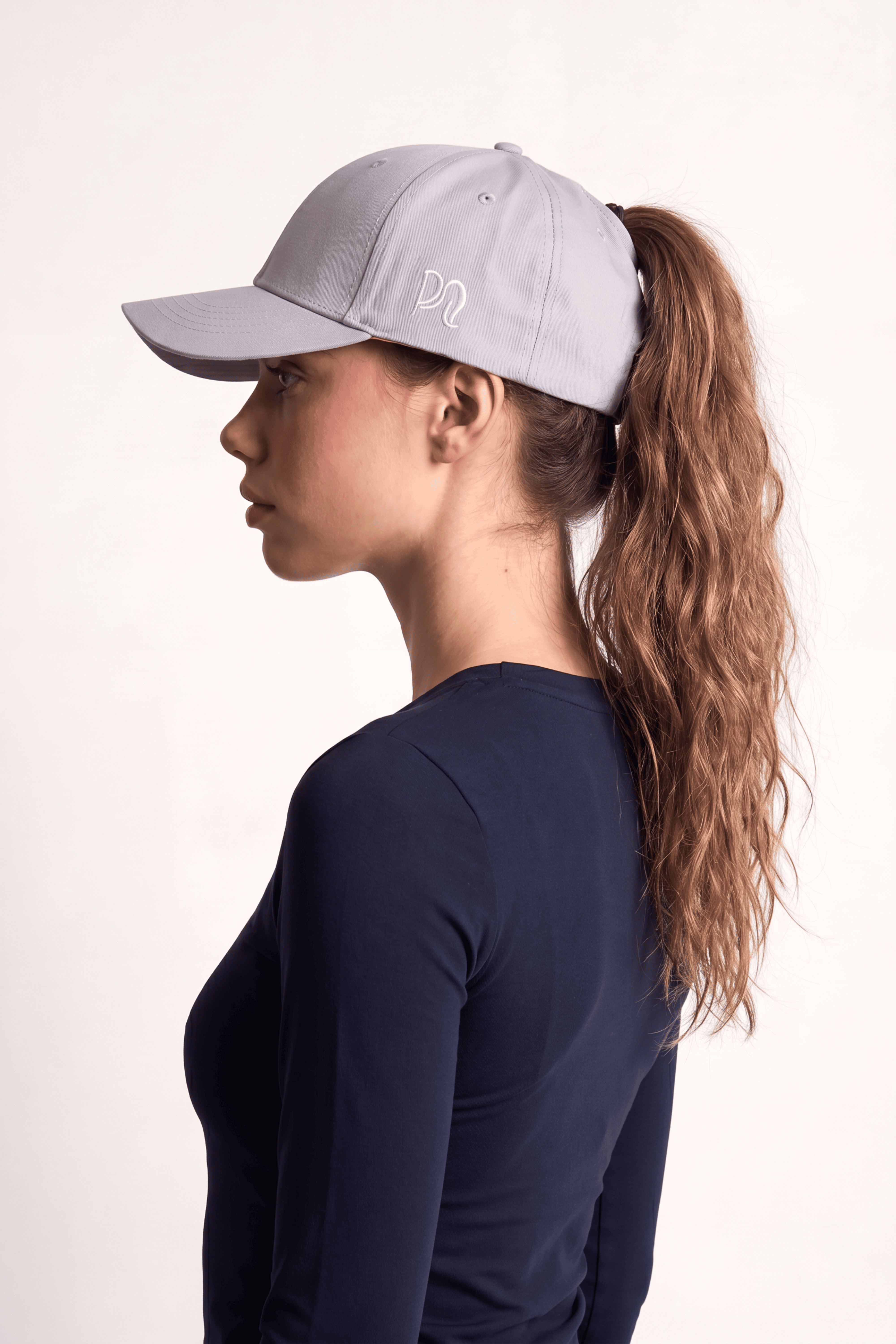 Ash Grey Ponyte Cap